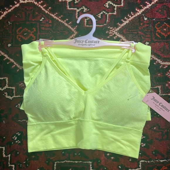 Juicy Couture Other - Juicy Couture two piece bra and boy‎ shorts in neon yellow